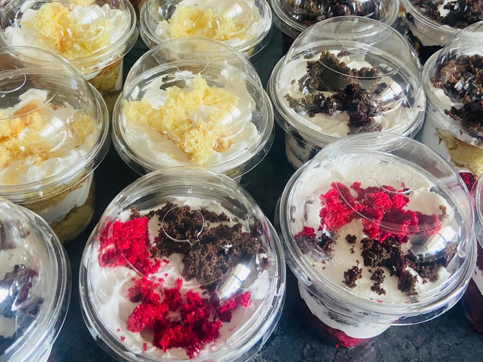 Verrines individuelles à la crème